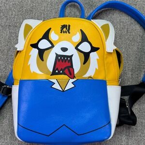 Funko Loungefly Aggretsuko Rage Cosplay Mini‎ Backpack Sanrio Yellow Blue NWOT